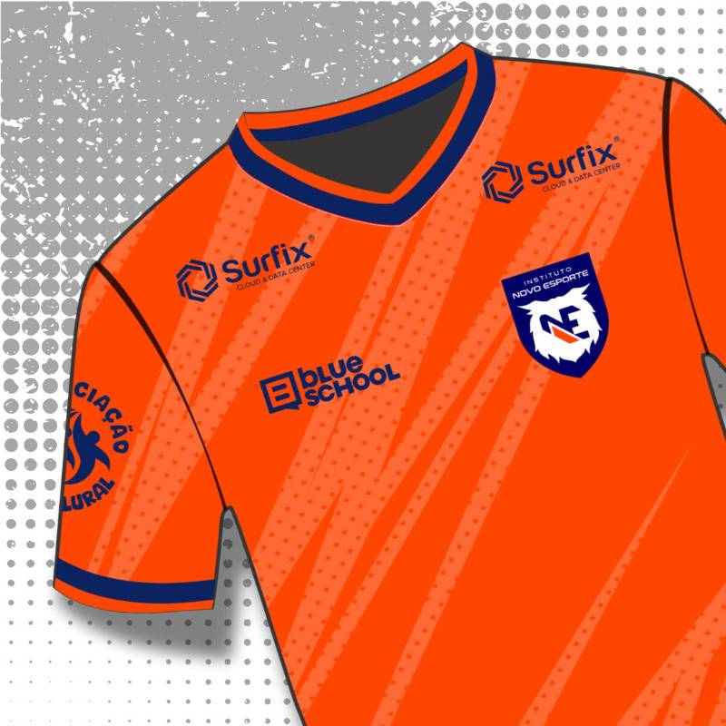 Camisa de treino INE polo Blue School - Cor laranja