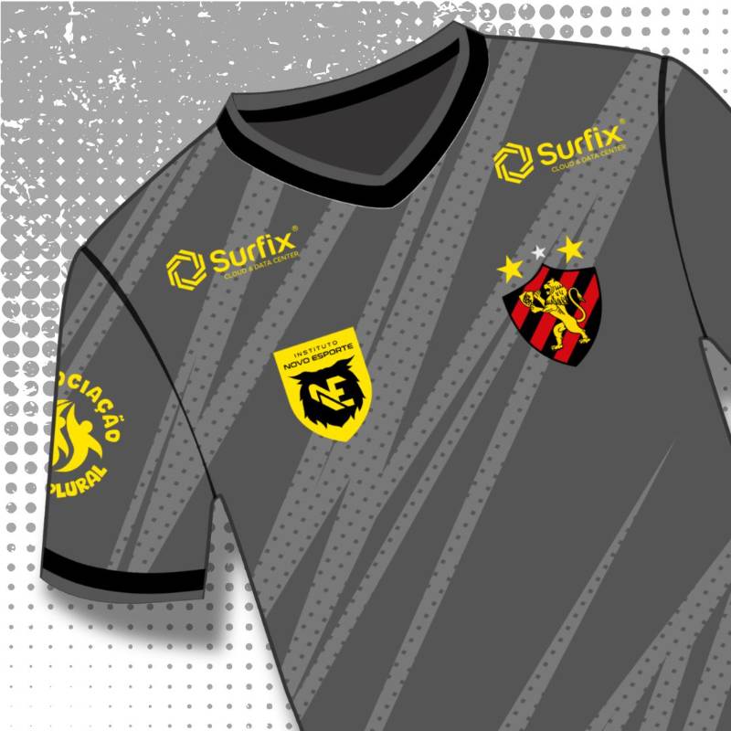 Camisa de treino INE polo Sport Clube do Recife - Cor cinza