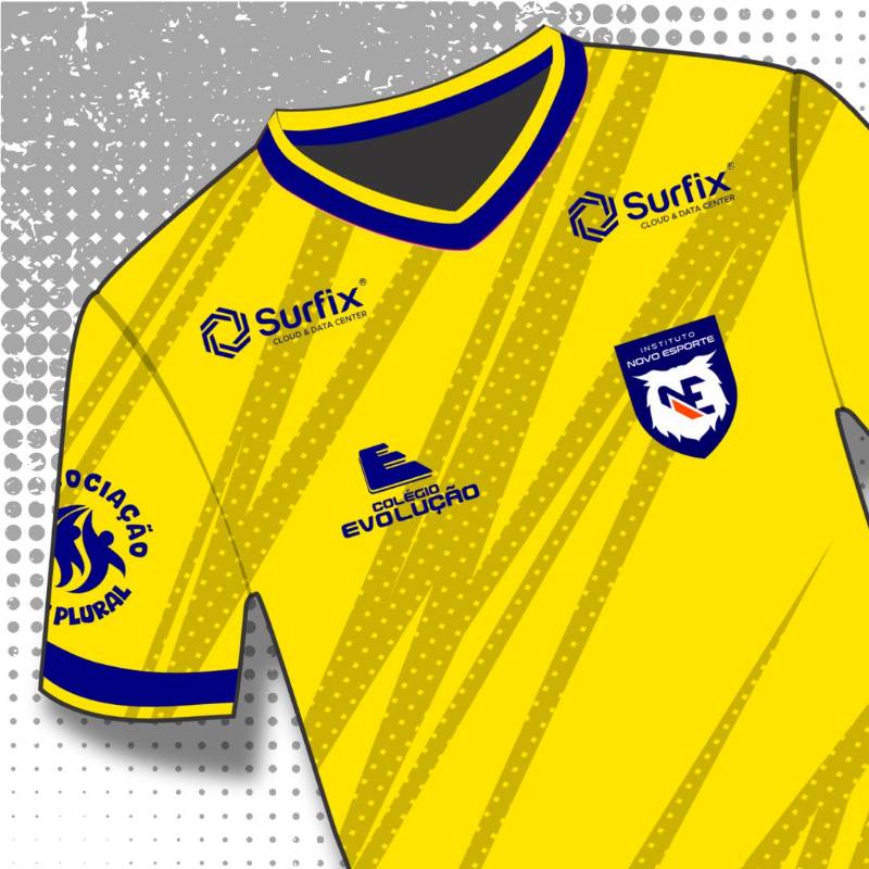 Camisa de treino INE polo Colégio Evolução - Cor amarela