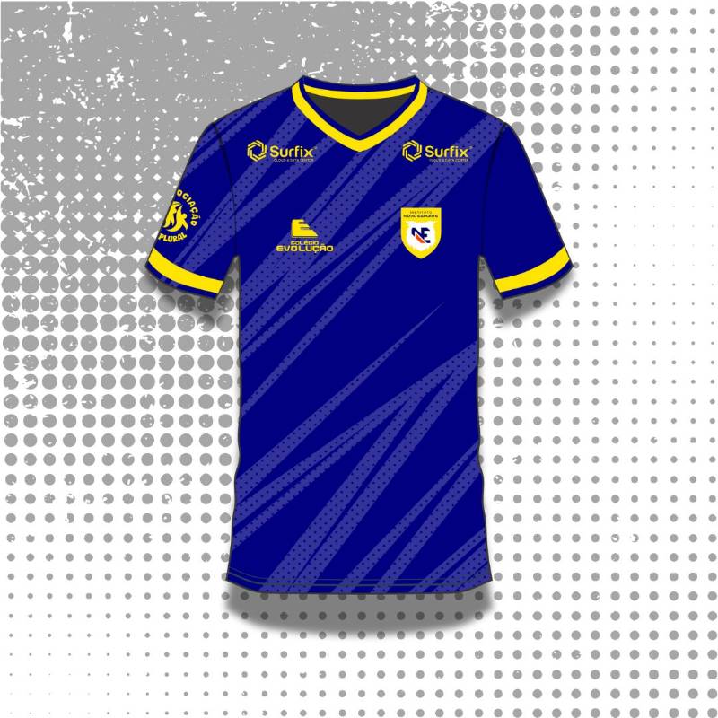 Camisa de treino INE polo Colégio Evolução - Cor azul
