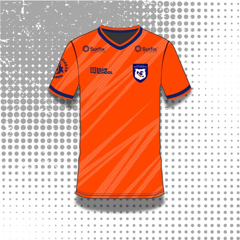 Camisa de treino INE polo Blue School - Cor laranja