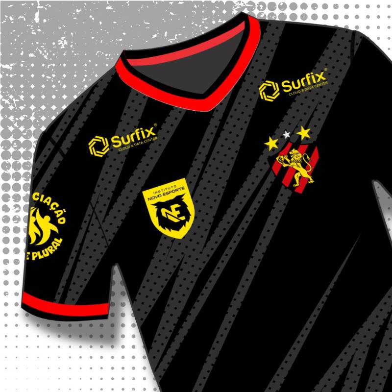 Camisa de treino INE polo Sport Clube do Recife - Cor preta