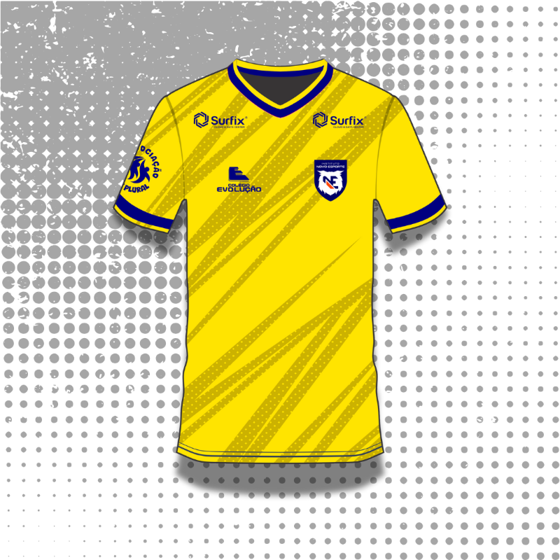 Camisa de treino INE polo Colégio Evolução - Cor amarela