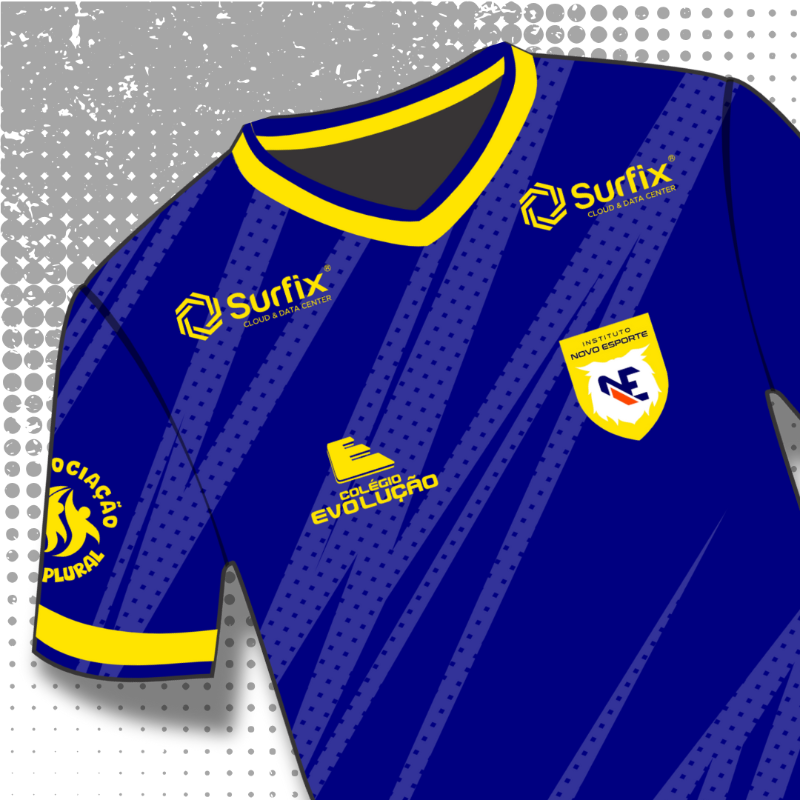Camisa de treino INE polo Colégio Evolução - Cor azul