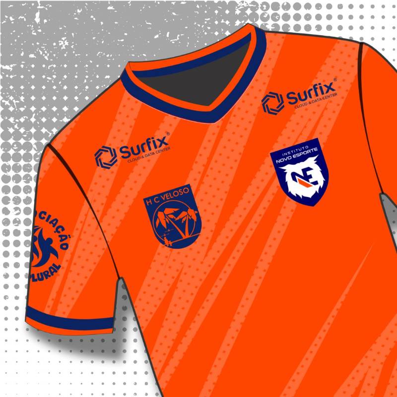 Camisa de treino INE polo Clube dos Oficiais da Aeronáutica - Cor laranja