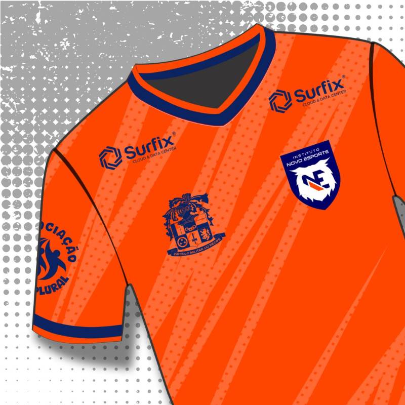 Camisa de treino INE polo Círculo Militar do Recife - Cor laranja