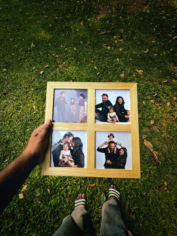 Wooden Collage 4 square frame❤️