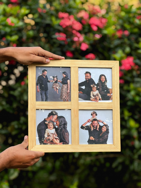 Wooden Collage 4 square frame❤️