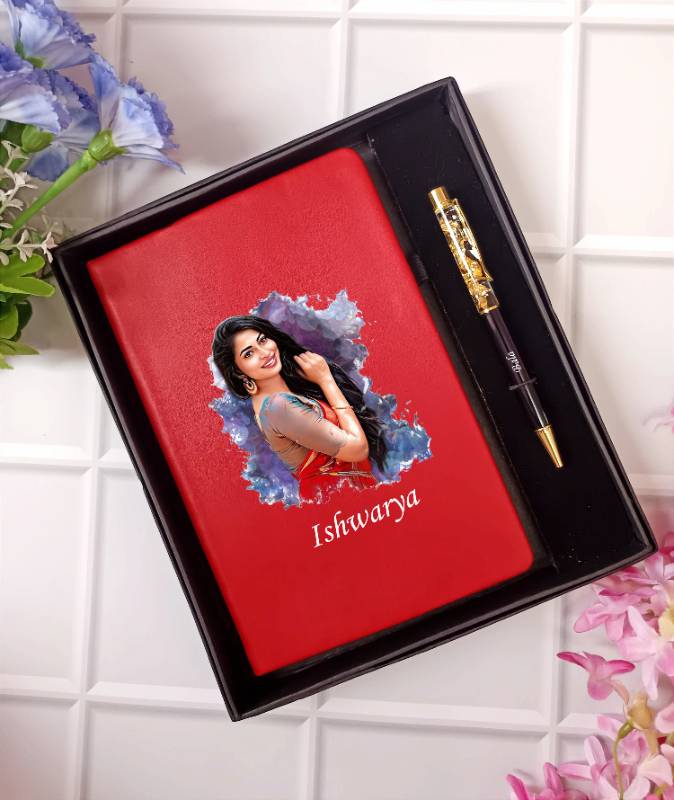 Diary & Pen Red