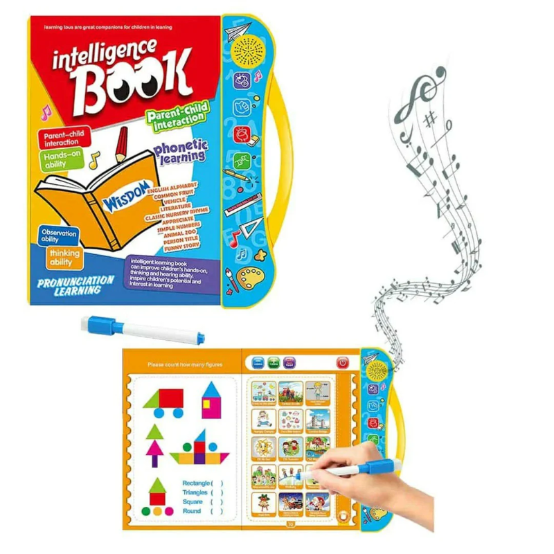 Self learning book ,Alphabet,numbers,animals,sound....