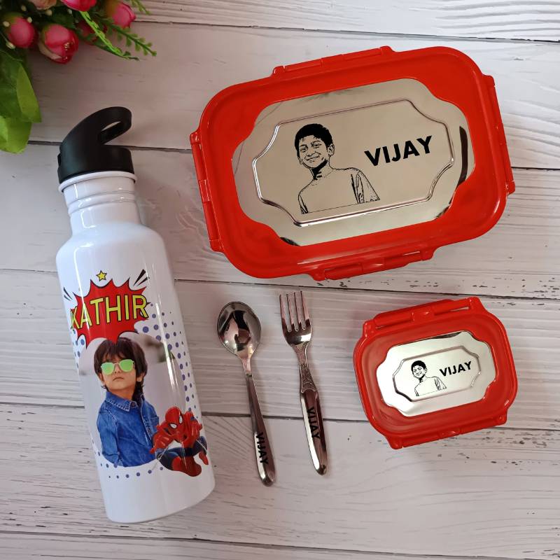 Tiffin Box Set  Red