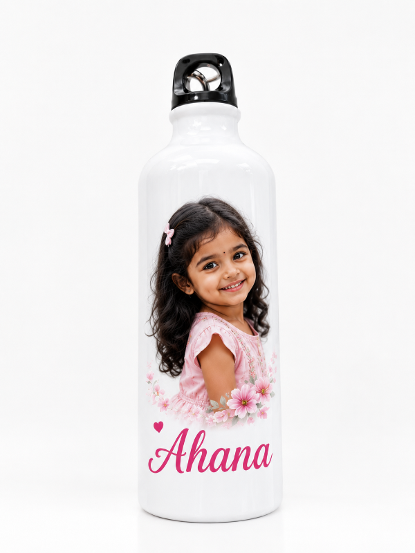 Water Bottle Photo & Name Printed