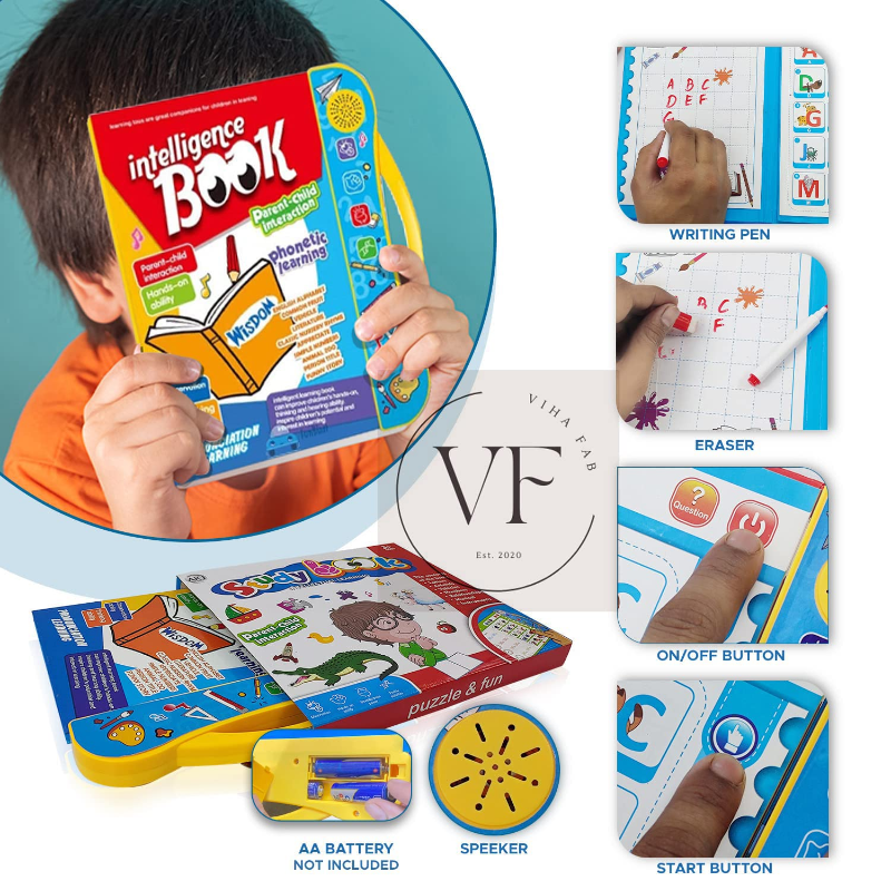 Self learning book ,Alphabet,numbers,animals,sound....