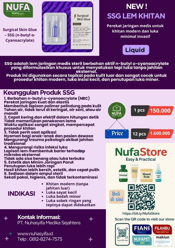 Surgical Skin Glue (SSG) Lem Khitan 0.5ml