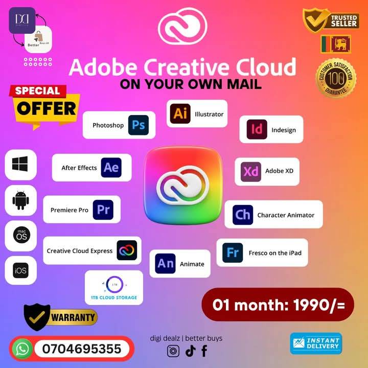 Adobe Creative Cloud 1 month