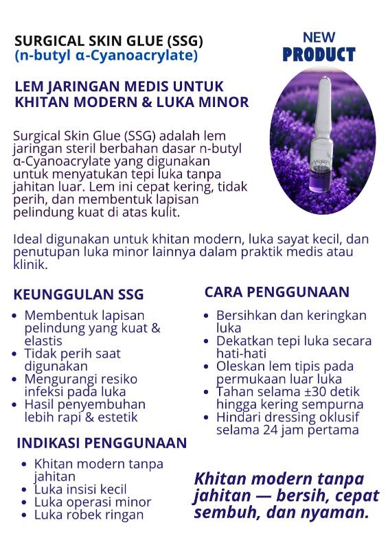 Surgical Skin Glue (SSG) Lem Khitan 0.5ml