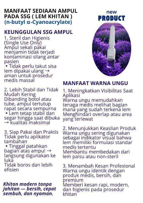 Surgical Skin Glue (SSG) Lem Khitan 0.5ml