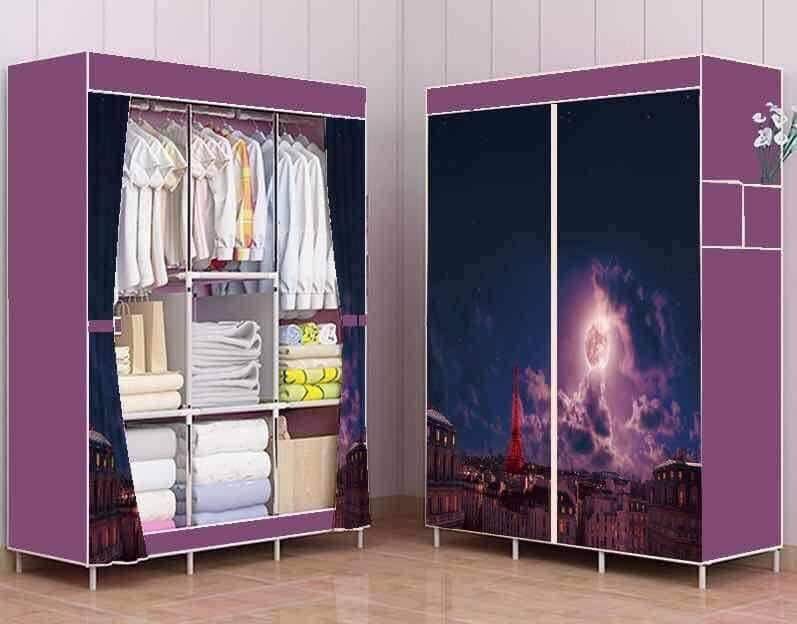 Printed 3 Door Wardrobe