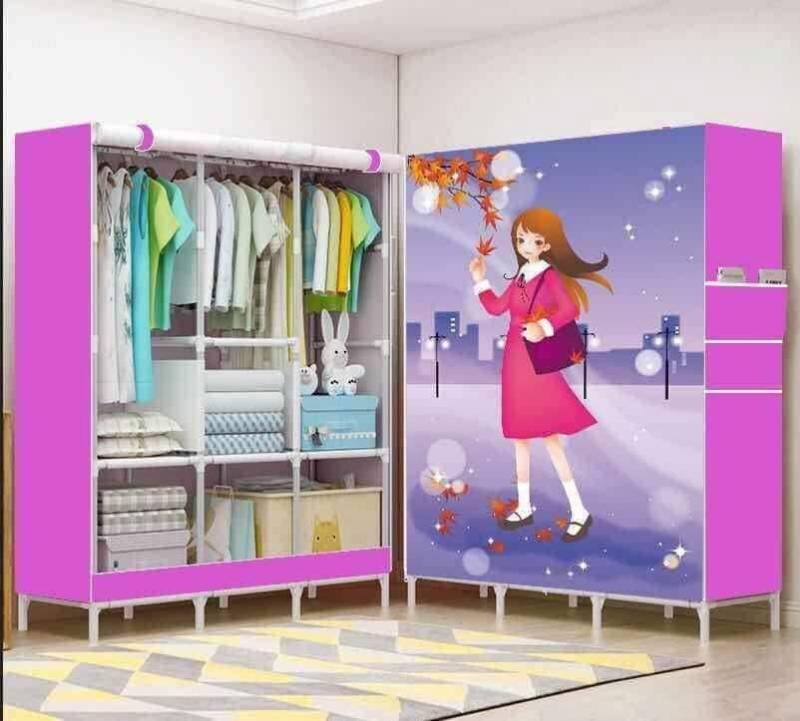 Printed 3 Door Wardrobe