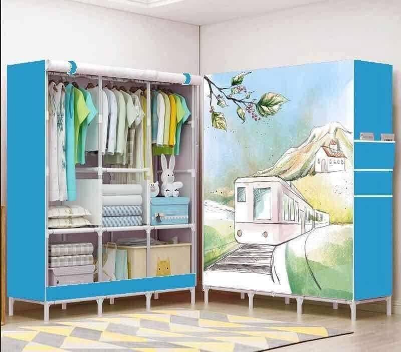 Printed 3 Door Wardrobe