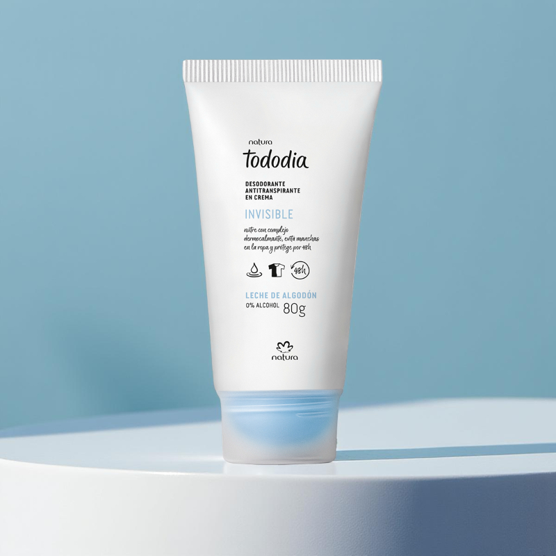 Desodorante antitraspirante en crema invisible algodón 80g