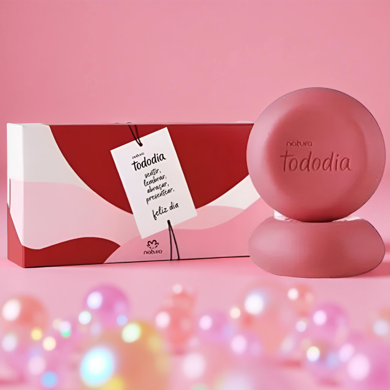 Jabón Natura Tododia frambuesa y pimienta roja de 90 g 2/u