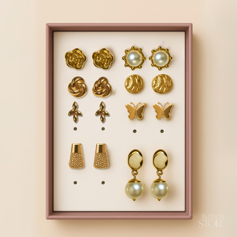 Colección de Aretes GARDENIA c/u
