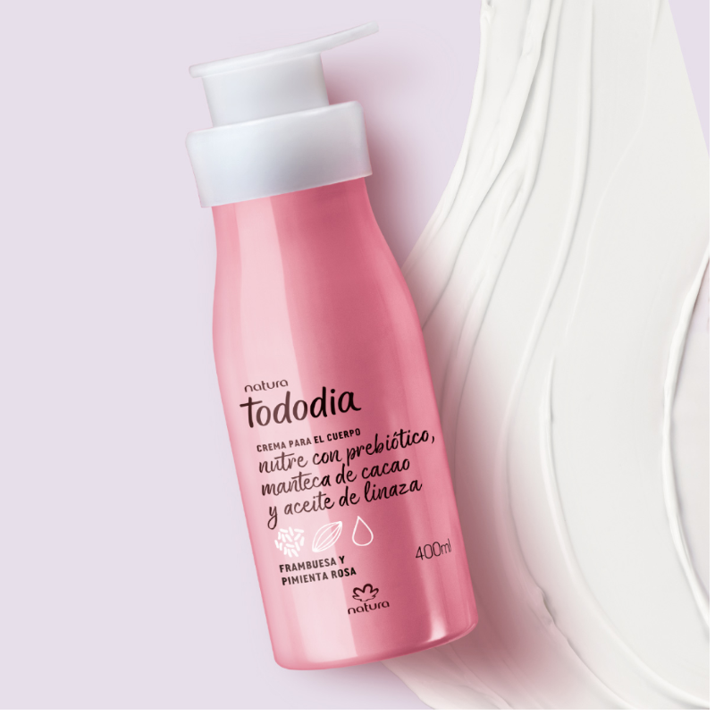 Tododia Hidratante corporal Frambuesa y pimienta rosa 400ml