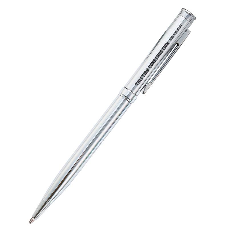 6 Pack Silver Ballpoint Pen (Engraved Name and Logo)