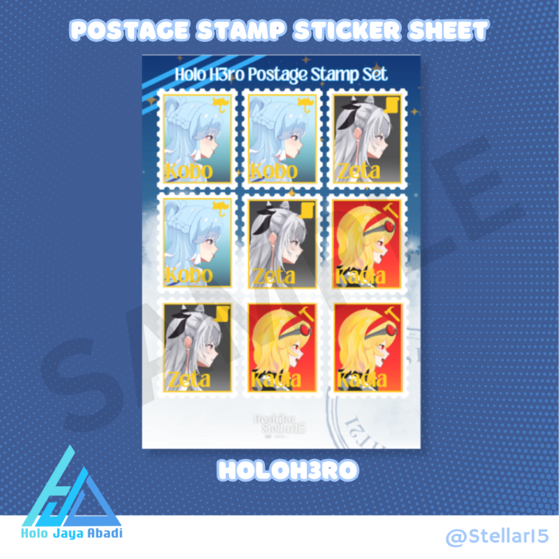 HoloID Postage Gold Foil Sticker Sheet [Stellar15]