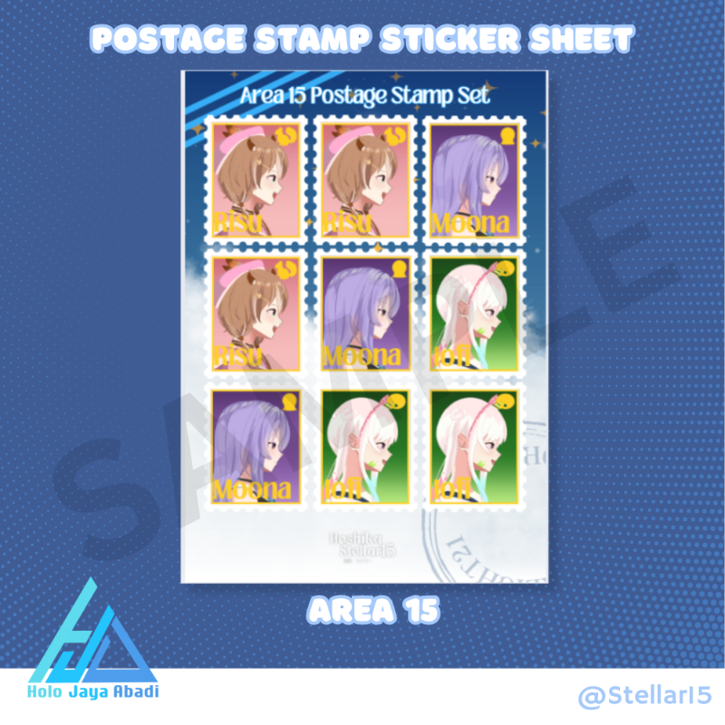 HoloID Postage Gold Foil Sticker Sheet [Stellar15]