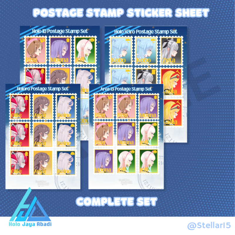 HoloID Postage Gold Foil Sticker Sheet [Stellar15]