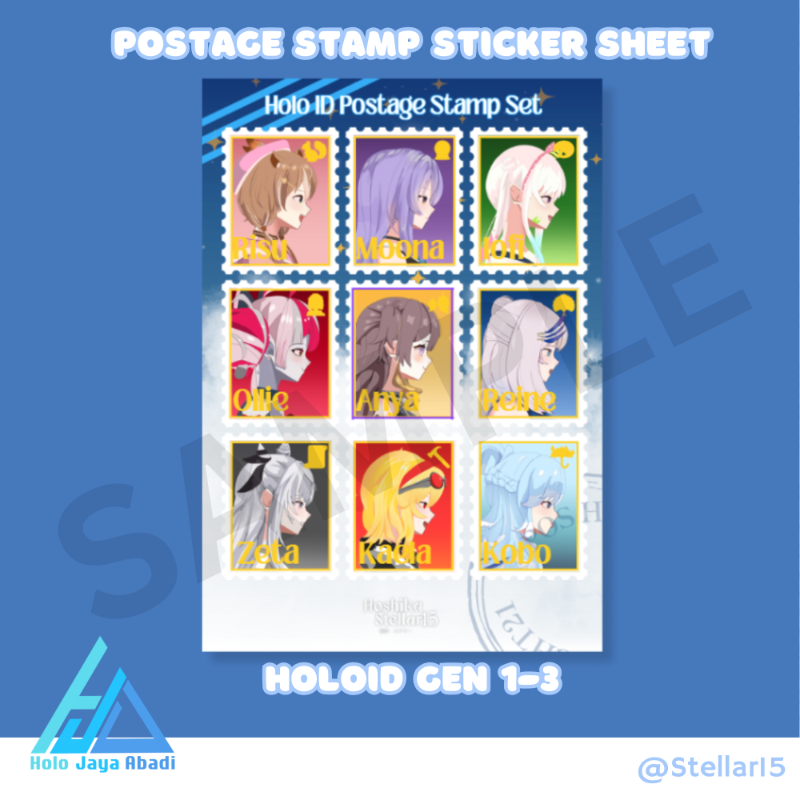 HoloID Postage Gold Foil Sticker Sheet [Stellar15]