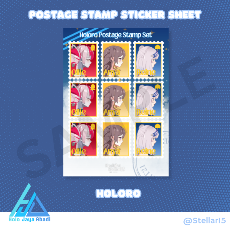 HoloID Postage Gold Foil Sticker Sheet [Stellar15]