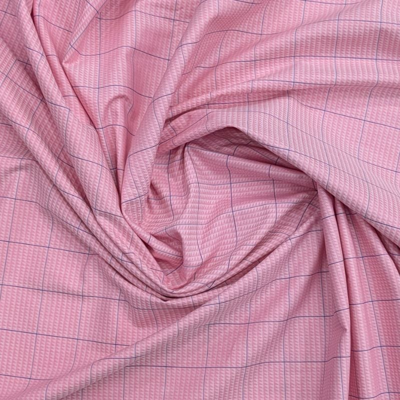BIRLA CENTURY REDDISH PINK CHECKS GIZA