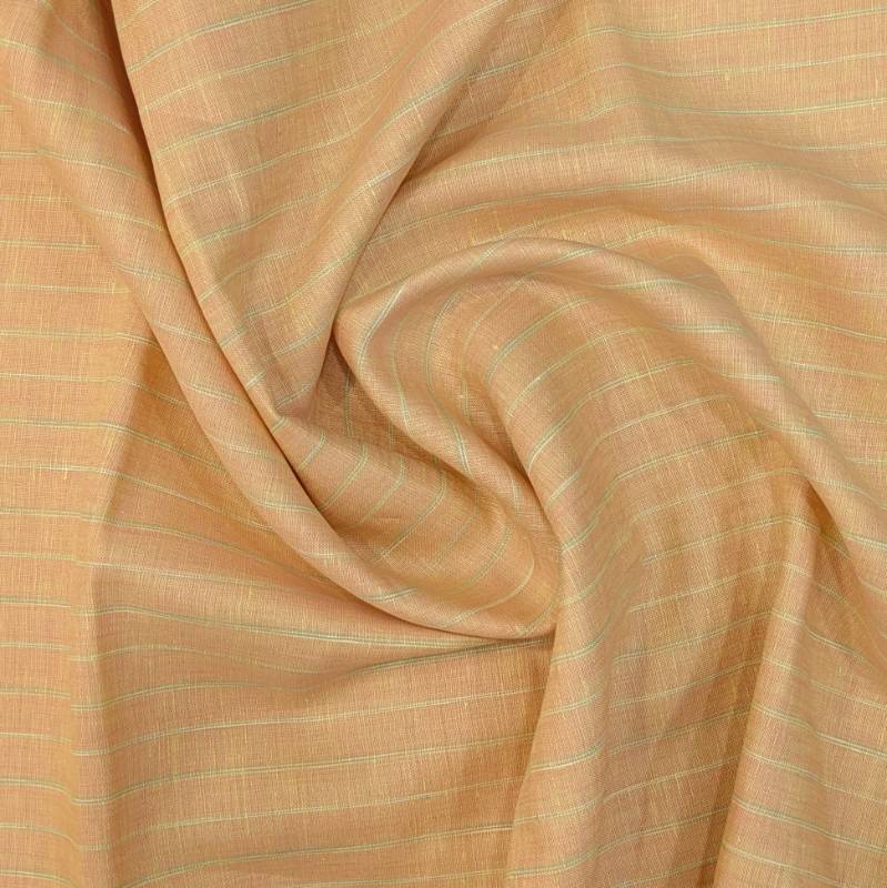 RAYMOND'S ORANGE STRIPES PURE LINEN