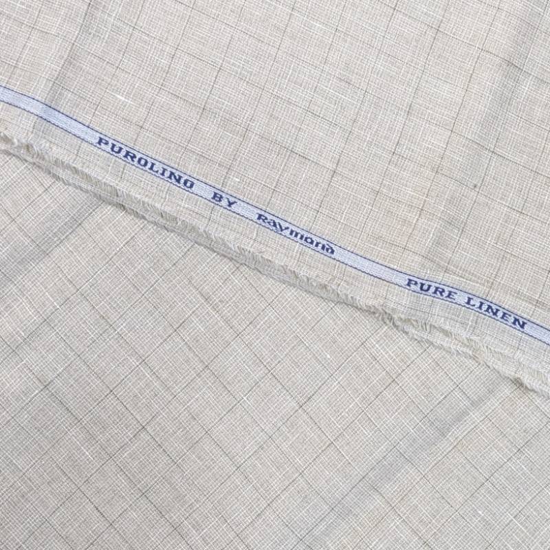 RAYMOND'S CHECK PURE LINEN