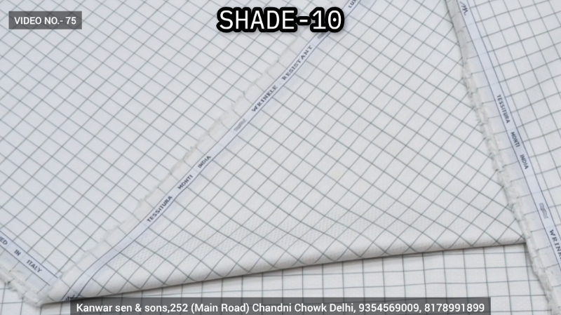 TESSITURA MONTI GIZA WITH TENCEL CHECKS SHADE 10