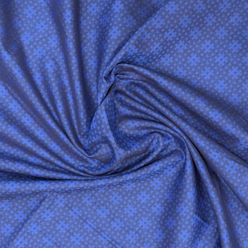 BIRLA CENTURY 60s Giza cotton blue jacquard