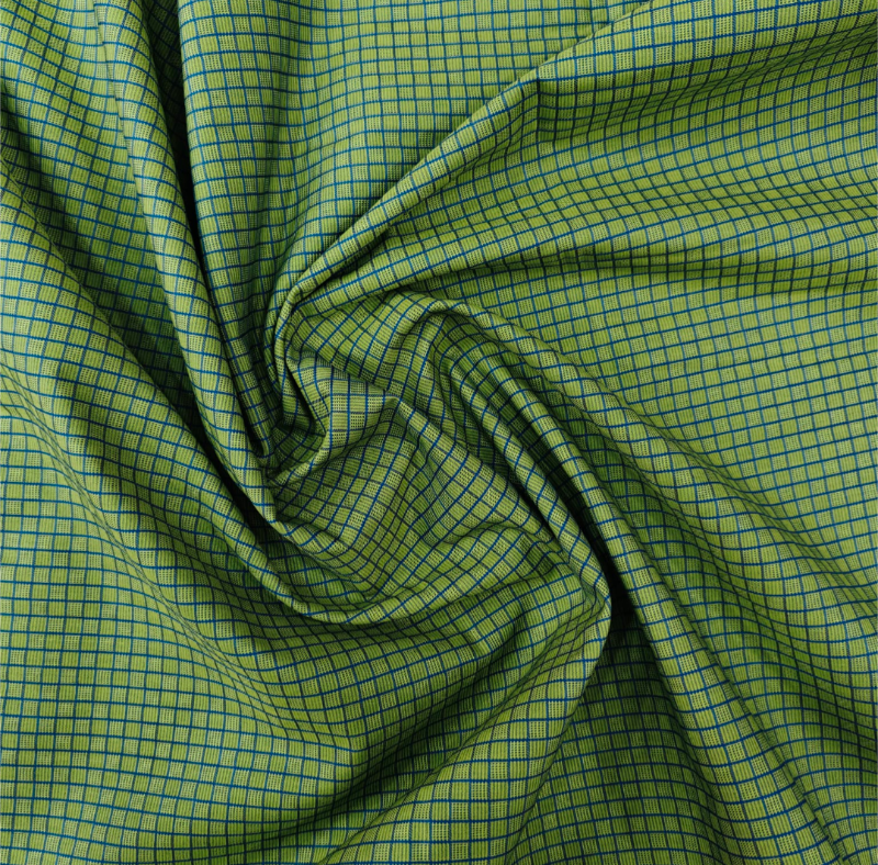 BIRLA CENTURY VIBRANT GREEN AND BLUE CHECK