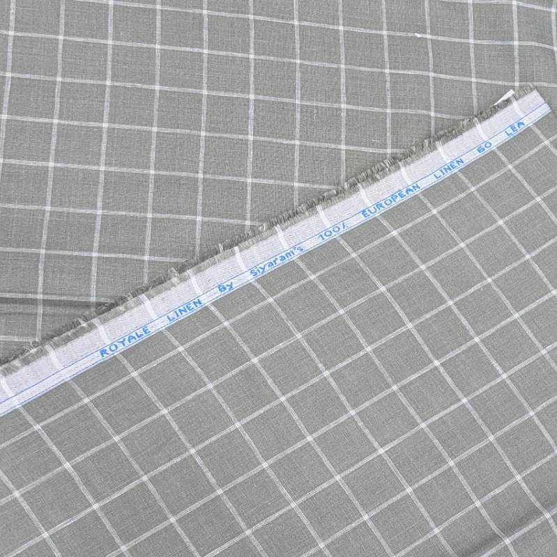 SIYARAM'S 60 LEA GREY CHECK