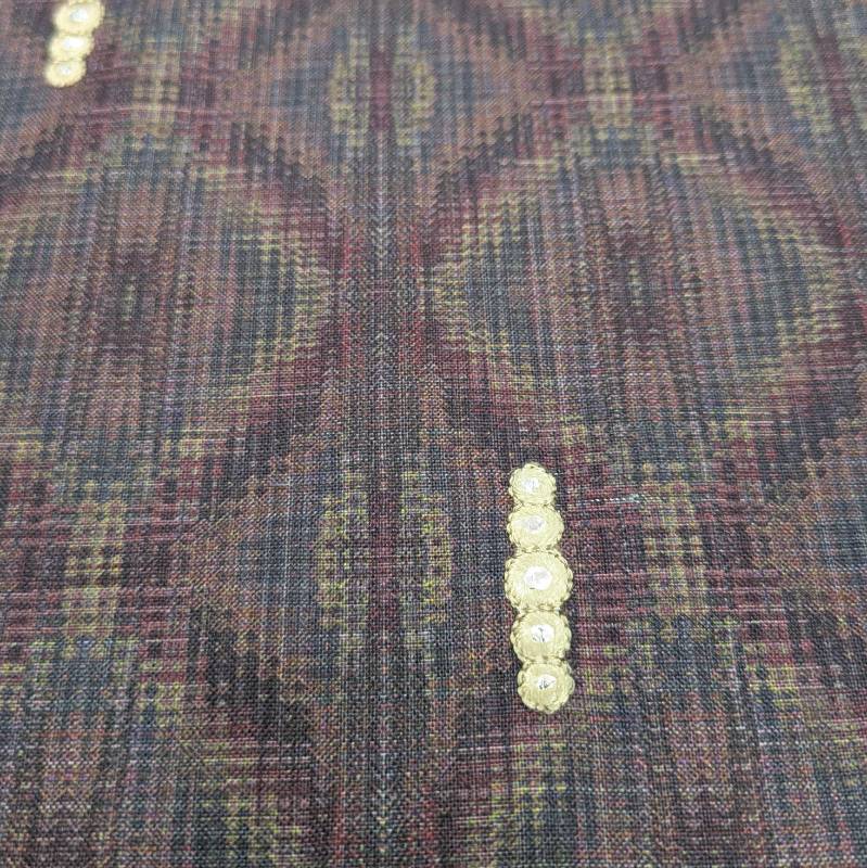 PURPLE PRINT WITH EMBROIDERY KURTA