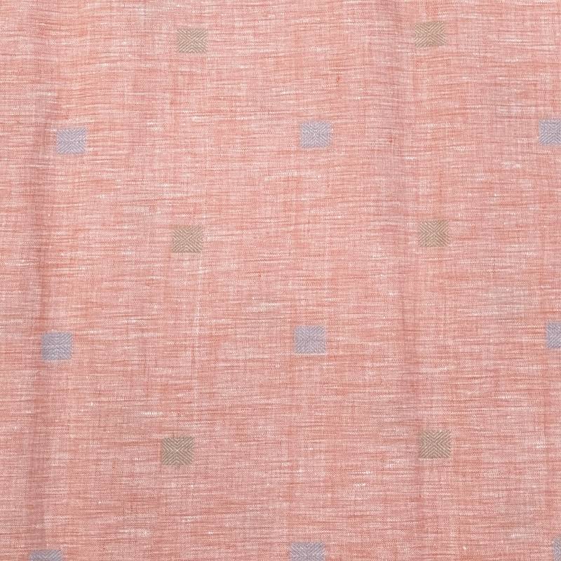 RAYMOND'S LIGHT RED LINEN WITH SUBTLE CHECK DESIGN