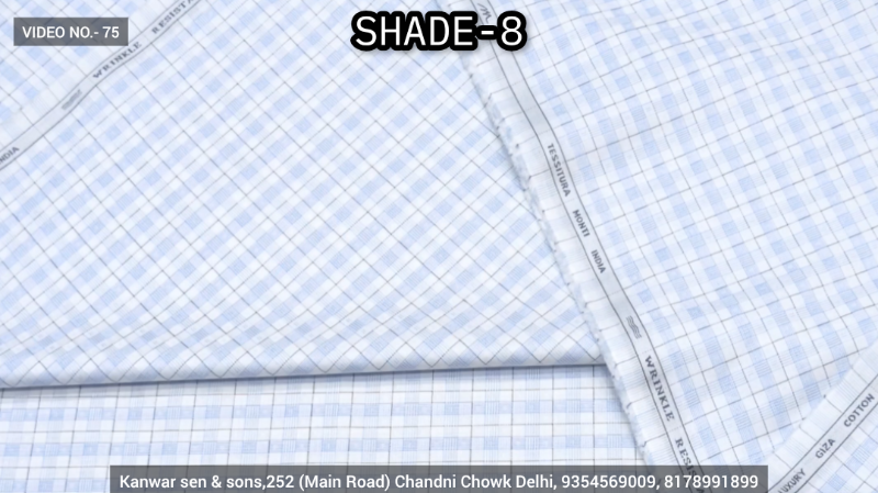 TESSITURA MONTI GIZA WITH TENCEL CHECKS SHADE 8