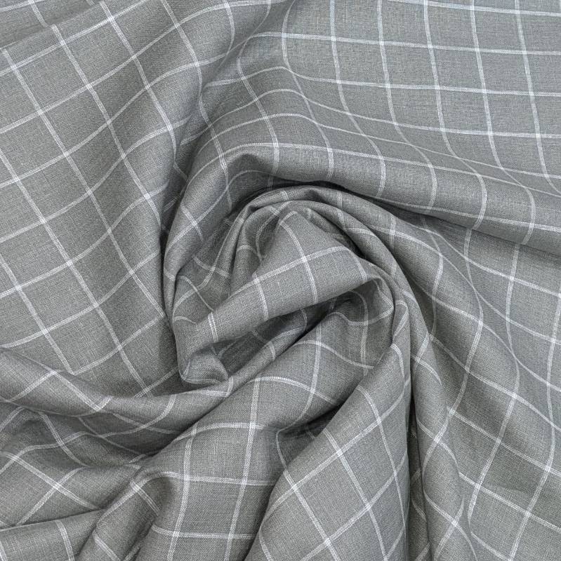 SIYARAM'S 60 LEA GREY CHECK