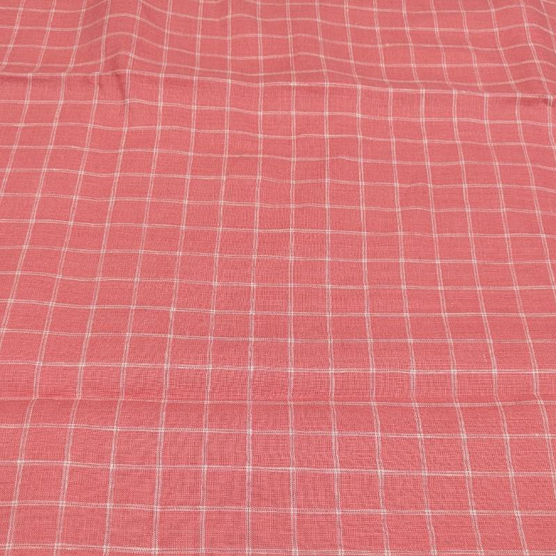 SIYARAMS RED CHECK LINEN 60 LEA