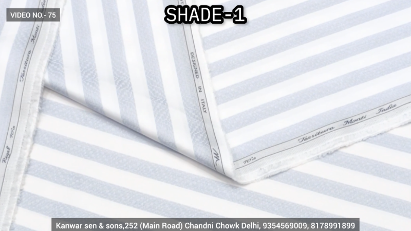 TESSITURA MONTI REGAL 70 JAQUARD STRIPES SHADE 1