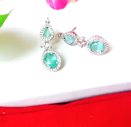 Beautiful American Diamond Necklace and Earing set Premium jewelry