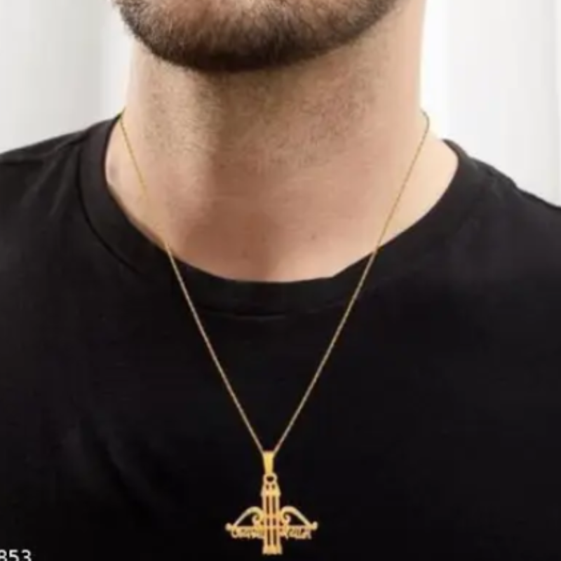 Jai Shree Shyam Universal Pendant hare ka share baba khatu shyam jii pendant gold plating