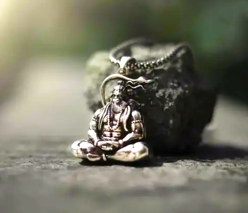 Trending stylish new silver plated pendant of lord Hanuman baba